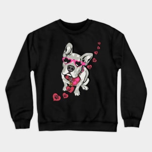 Pitbull Lover Valentines Day Crewneck Sweatshirt